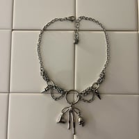 ribbon♡skull necklace