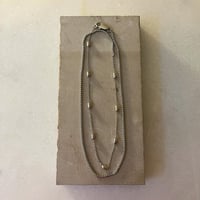 silver long combi necklace