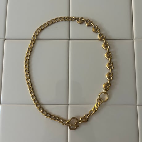 2way heart necklace *๑♡՞-gold-