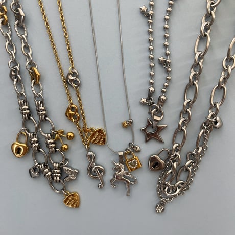 unicorn snake chain necklace˚ ༘♡