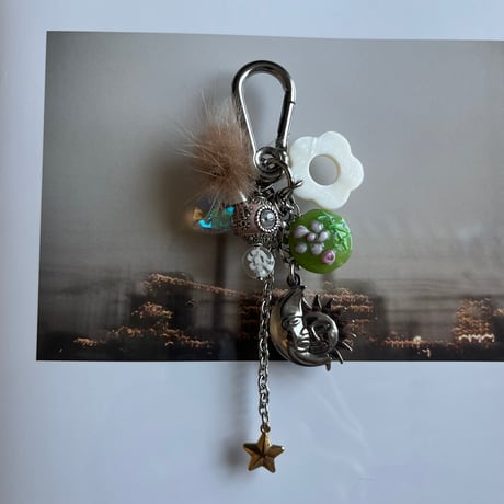chipie original key chain-sun and moon-