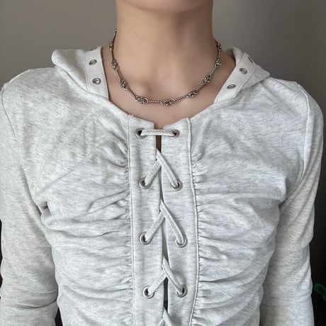 fleur link necklace（silver/gold）