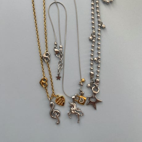 star ball chain necklace✩*ೃ.⋆