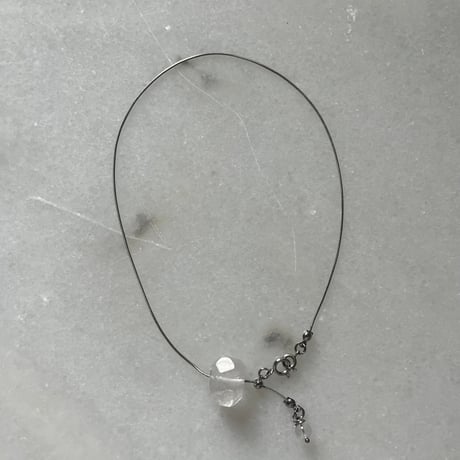 stone slide necklace-quartz-