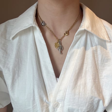 melody heart necklace𐔌♫ྀི𓈒 ݁⋆