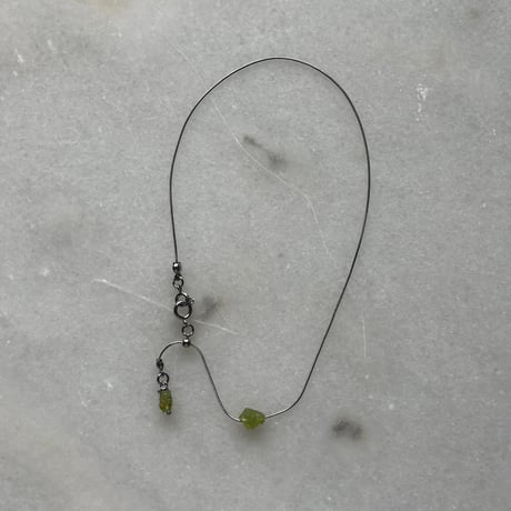 stone slide necklace-peridot-