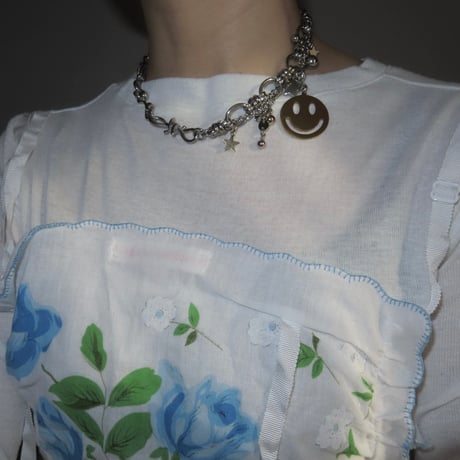 smile charm necklace𖦹๋࣭ ⭑☺︎