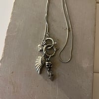 snake chain necklace-skull-