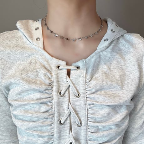 silver choker necklace（heart/flower/dolphin/star/wave）