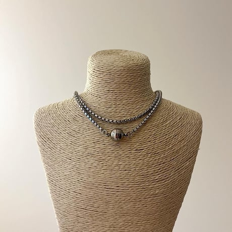 silver long necklace（チェーン太めタイプ）