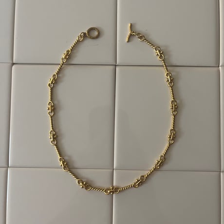 fleur link necklace（silver/gold）
