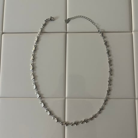 silver choker necklace（heart/flower/dolphin/star/wave）