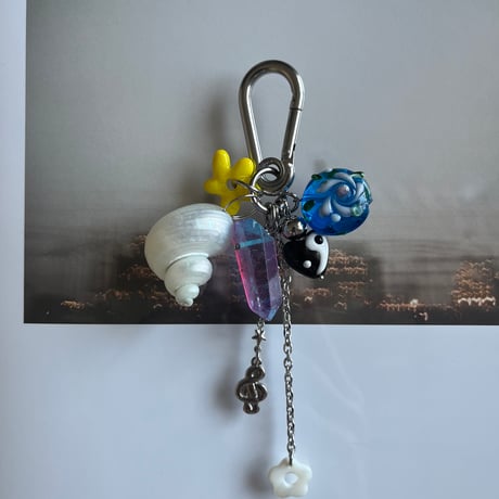 chipie original key chain-heart ying yang-