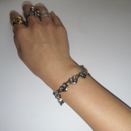 heartbeat chain bracelet*๑♡՞（silver/gold）