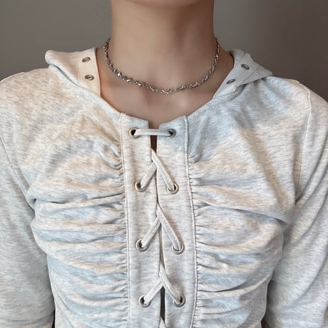 silver choker necklace（heart/flower/dolphin/star/wave）