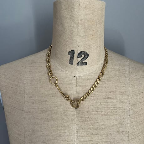 2way heart necklace *๑♡՞-gold-