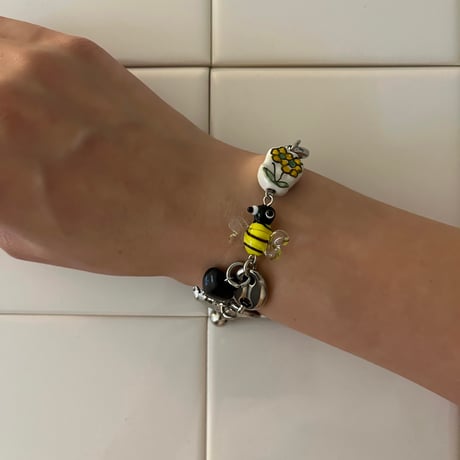 flower & insect bracelet
