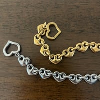 heartbeat chain bracelet*๑♡՞（silver/gold）