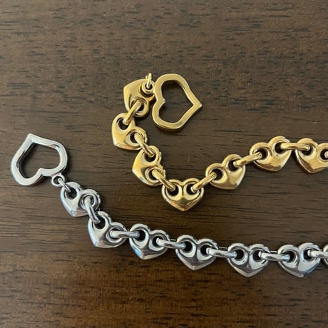 heartbeat chain bracelet*๑♡՞（silver/gold）