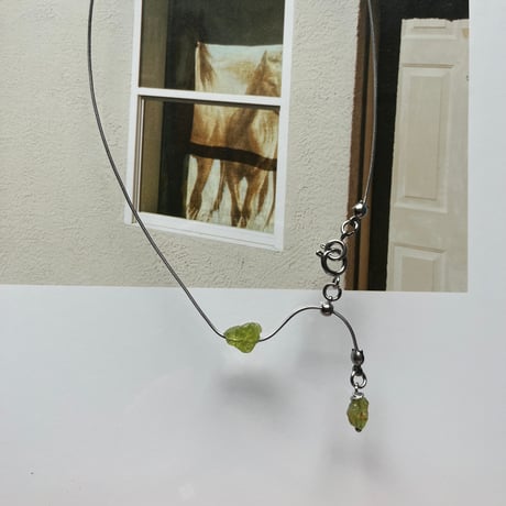 stone slide necklace-peridot-