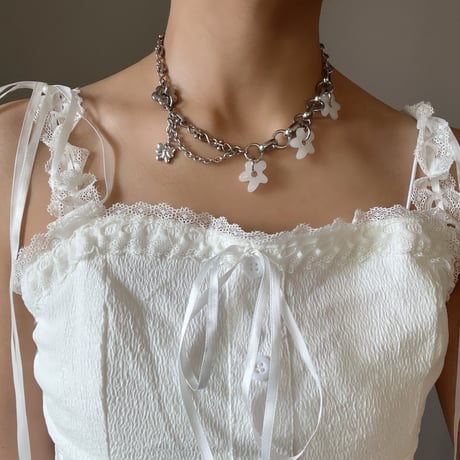 ohana necklace-milky white-