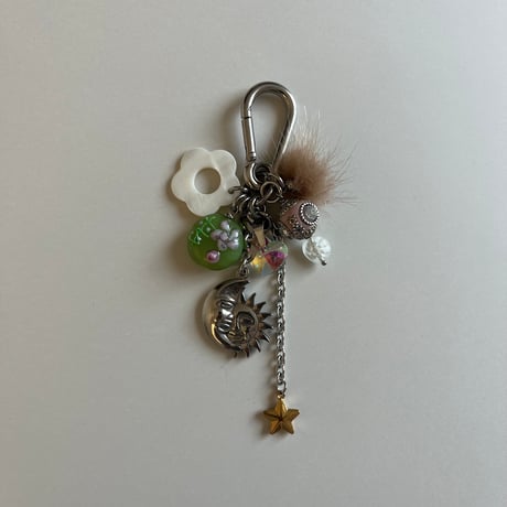 chipie original key chain-sun and moon-