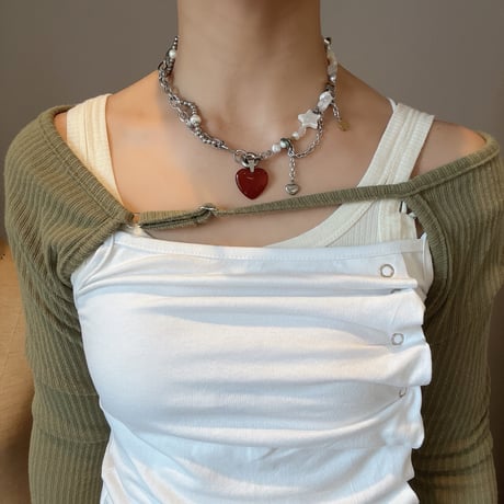 carnelian heart necklace