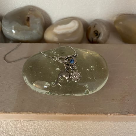 snake chain necklace-dolphin-