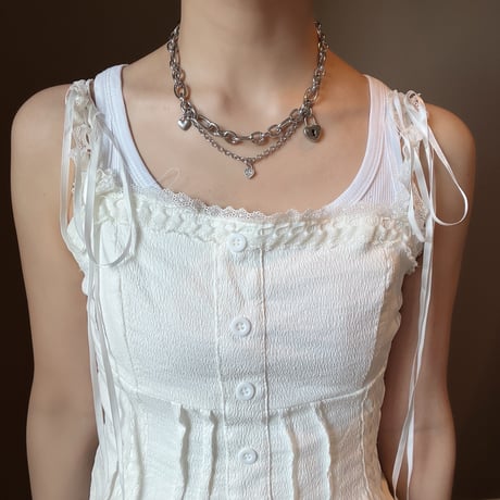 heart padlock necklace♡ྀི ˖ ⊹