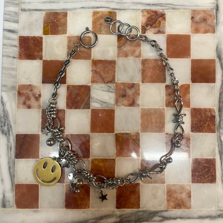 smile charm necklace𖦹๋࣭ ⭑☺︎