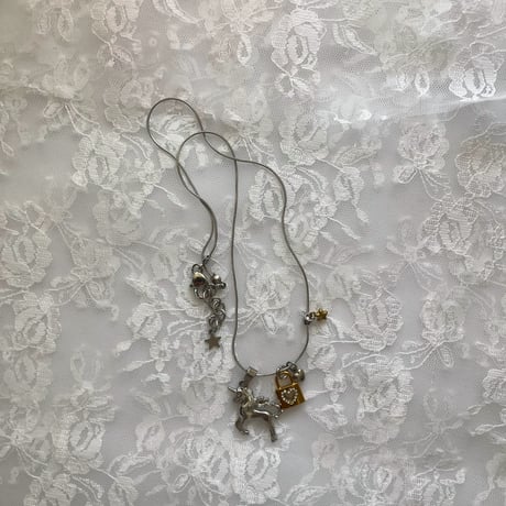 unicorn snake chain necklace˚ ༘♡