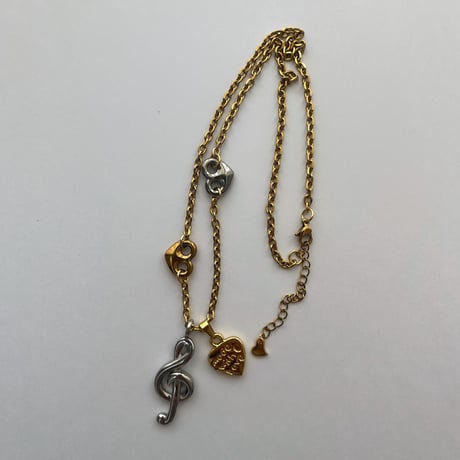 melody heart necklace𐔌♫ྀི𓈒 ݁⋆