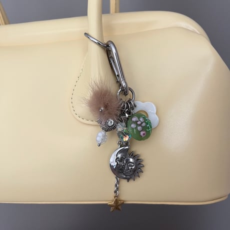chipie original key chain-sun and moon-