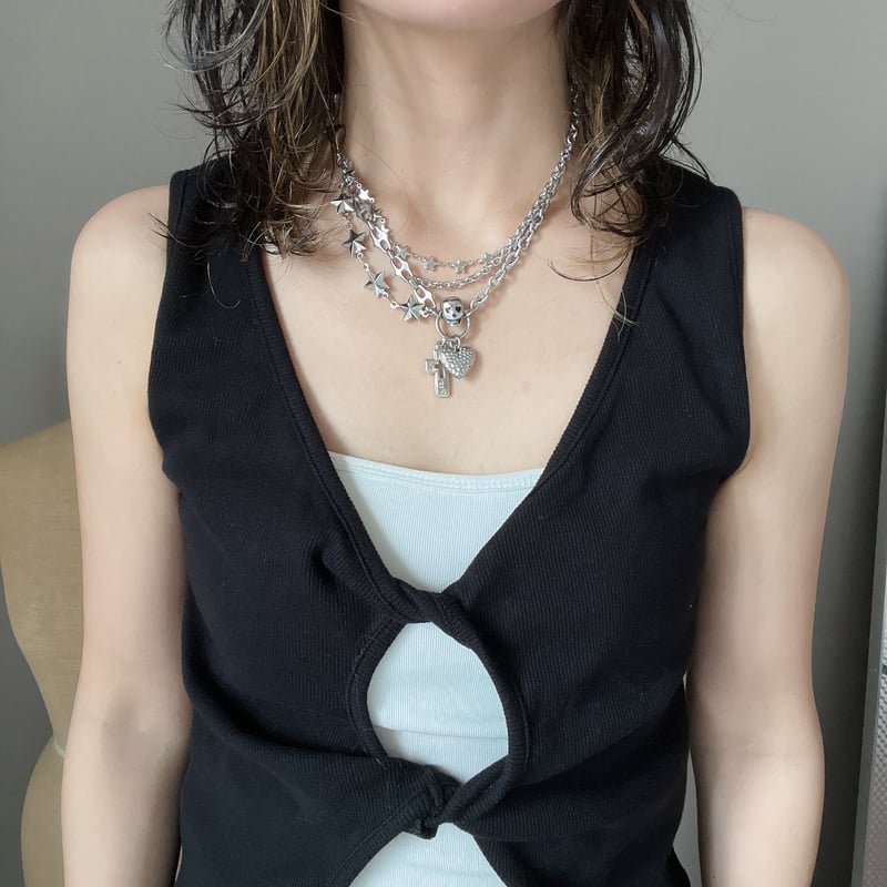 【完売品】Bone connected short necklace BONE CONNECTED SHORT NECKLACE