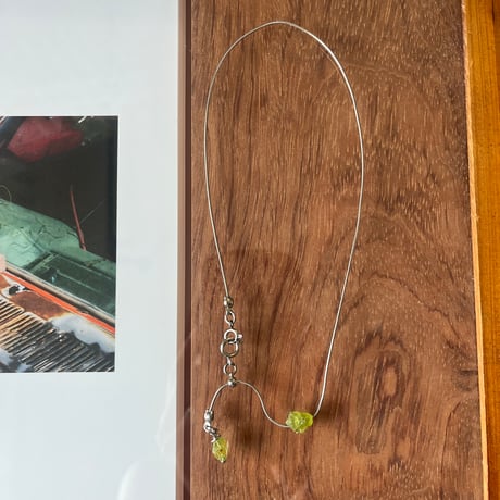 stone slide necklace-peridot-