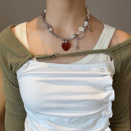 carnelian heart necklace