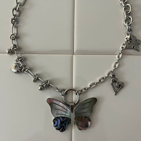 shell butterfly necklace