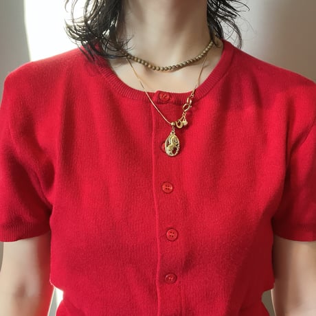 snake chain necklace-gold horse-
