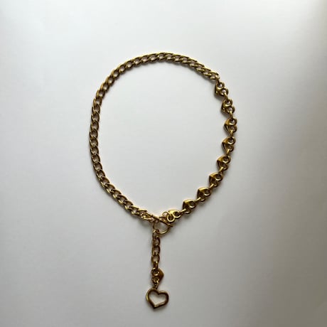2way heart necklace *๑♡՞-gold-