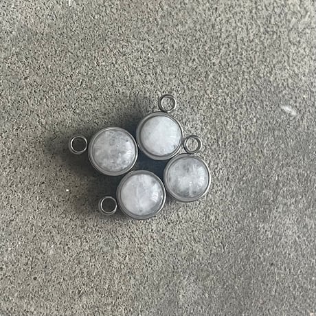 《再販》stone necklace-green aventurine×quartz
