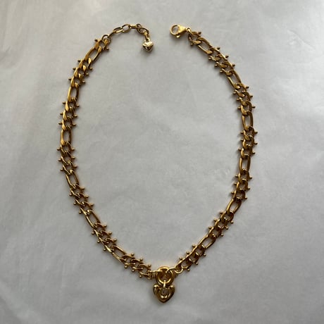 tsubu tsubu chain heart necklace-gold-