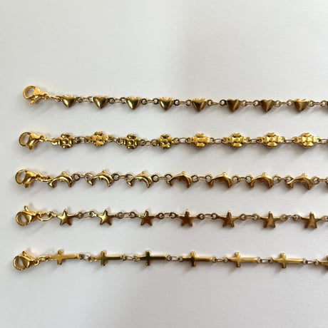 gold choker necklace（heart/flower/dolphin/star/cross）