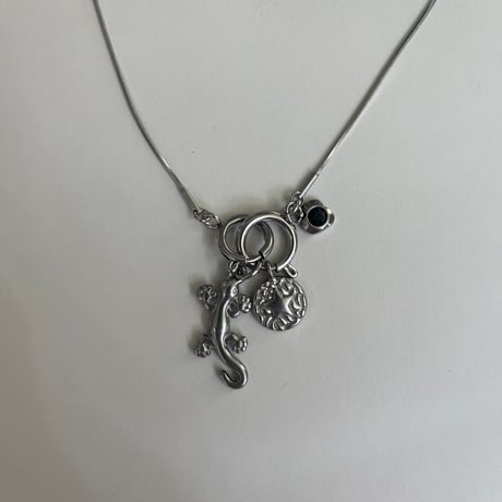 snake chain necklace-lizard-