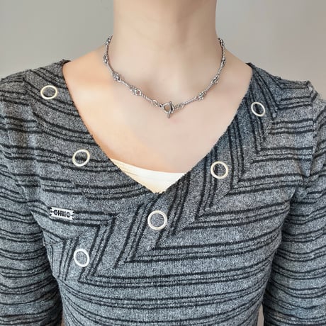 fleur link necklace（silver/gold）