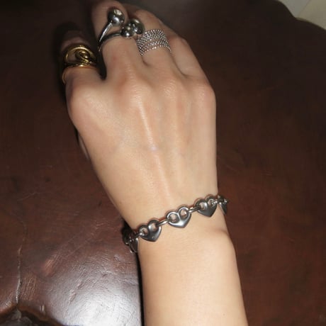 heartbeat chain bracelet*๑♡՞（silver/gold）