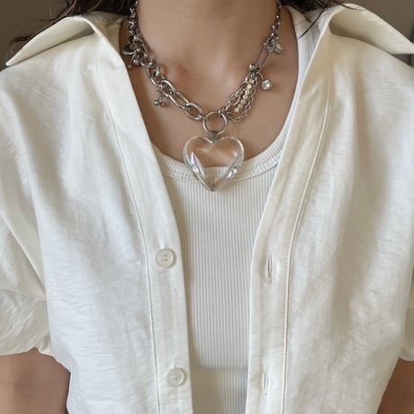 big heart necklace₊ ᨦ ♡ ᨩ ໋₊