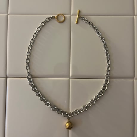 big ball charm necklace⋆｡˚𖦹（silver/gold）