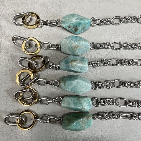 《再販》big stone necklace-amazonite-