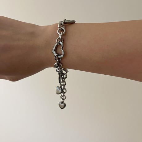 stainless heart bracelet