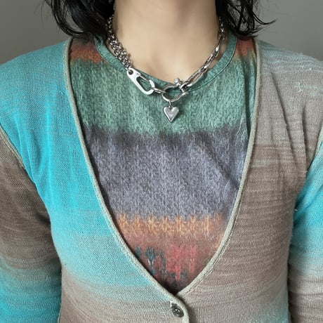 anchor shackle necklace-heart-